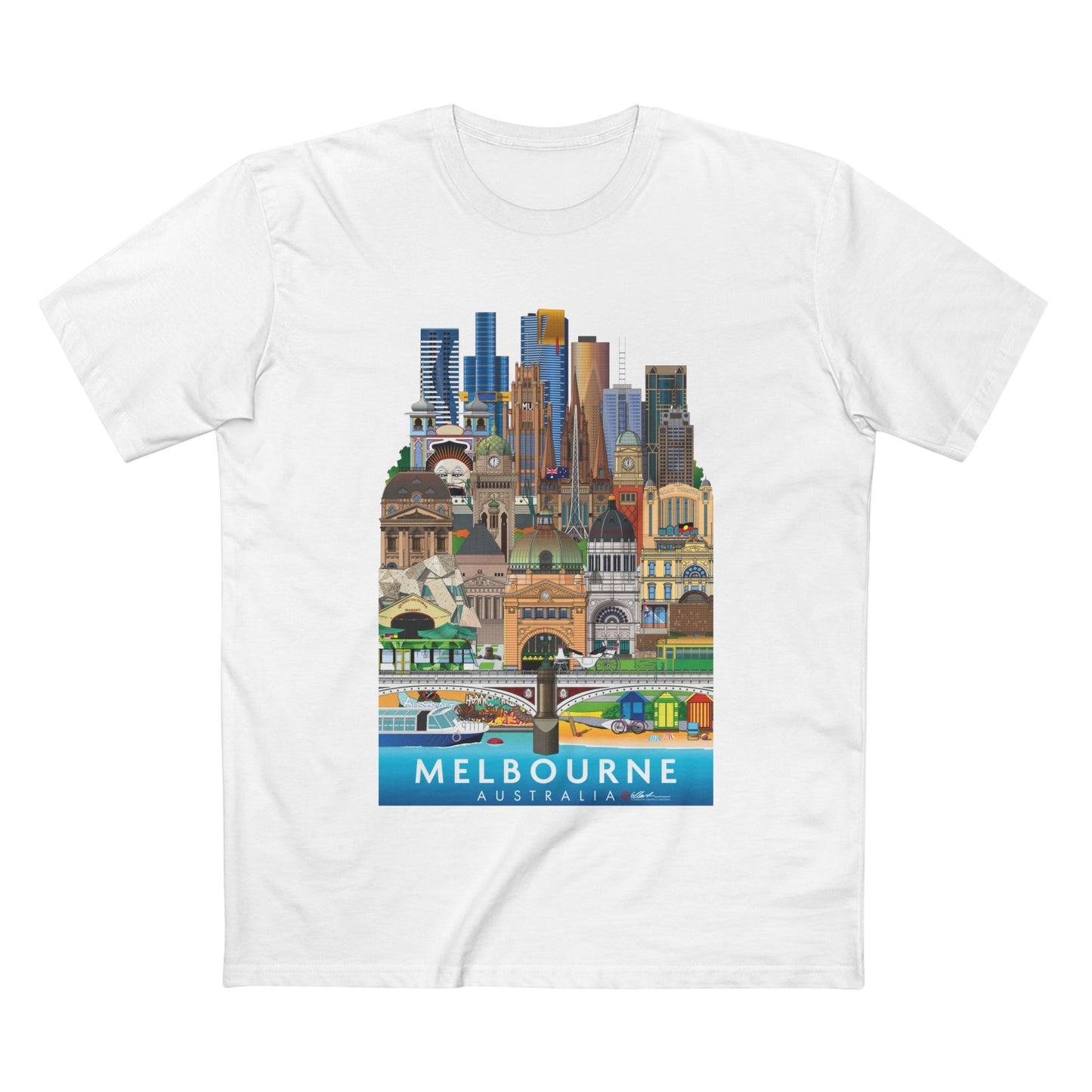 Melbourne Australia Graphic Adult Staple Tee Unisex
