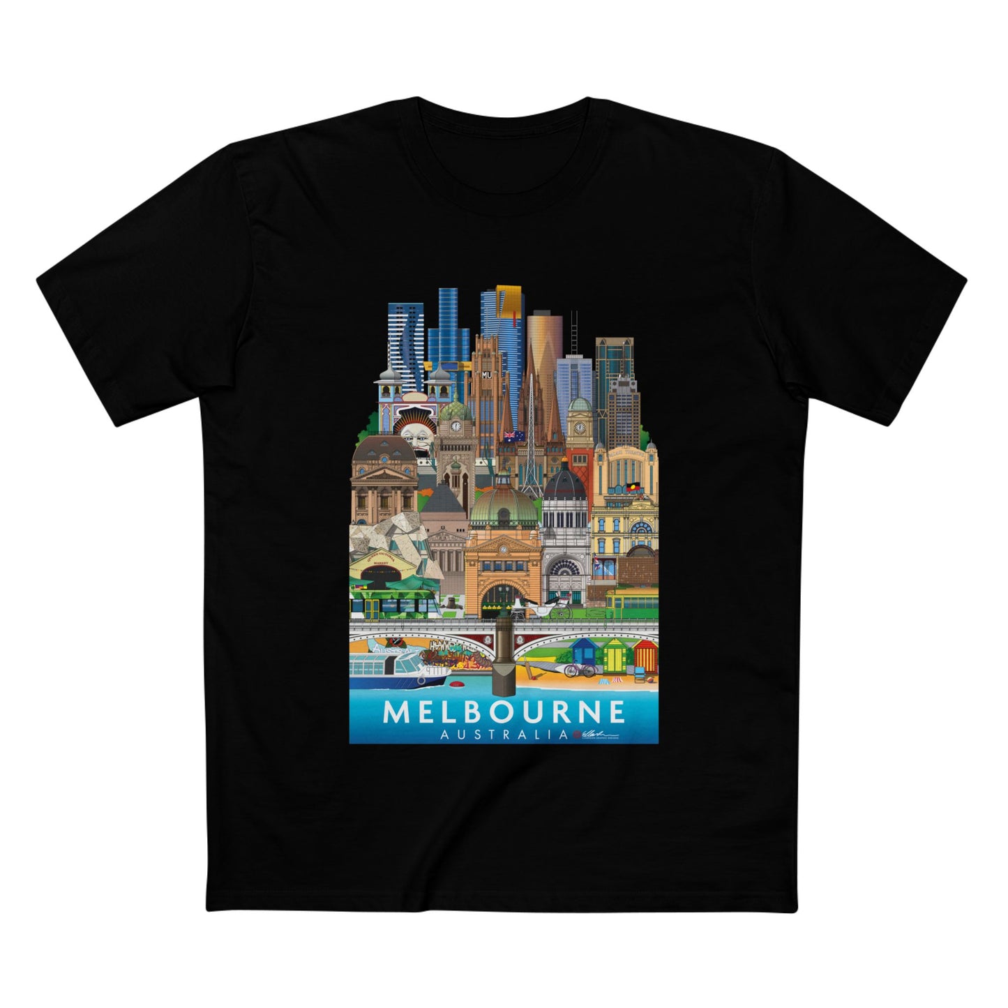 Melbourne Australia Graphic Adult Staple Tee Unisex