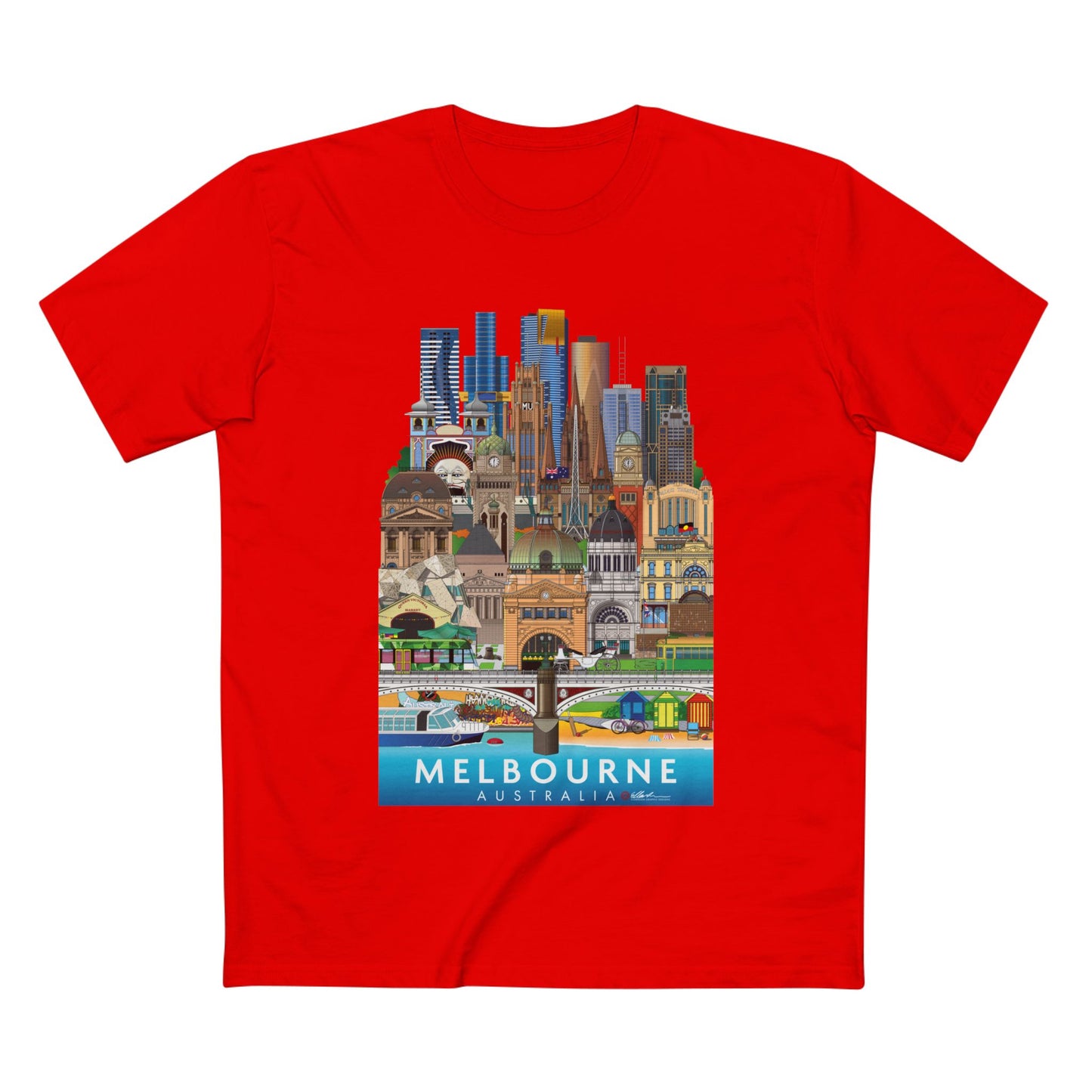 Melbourne Australia Graphic Adult Staple Tee Unisex
