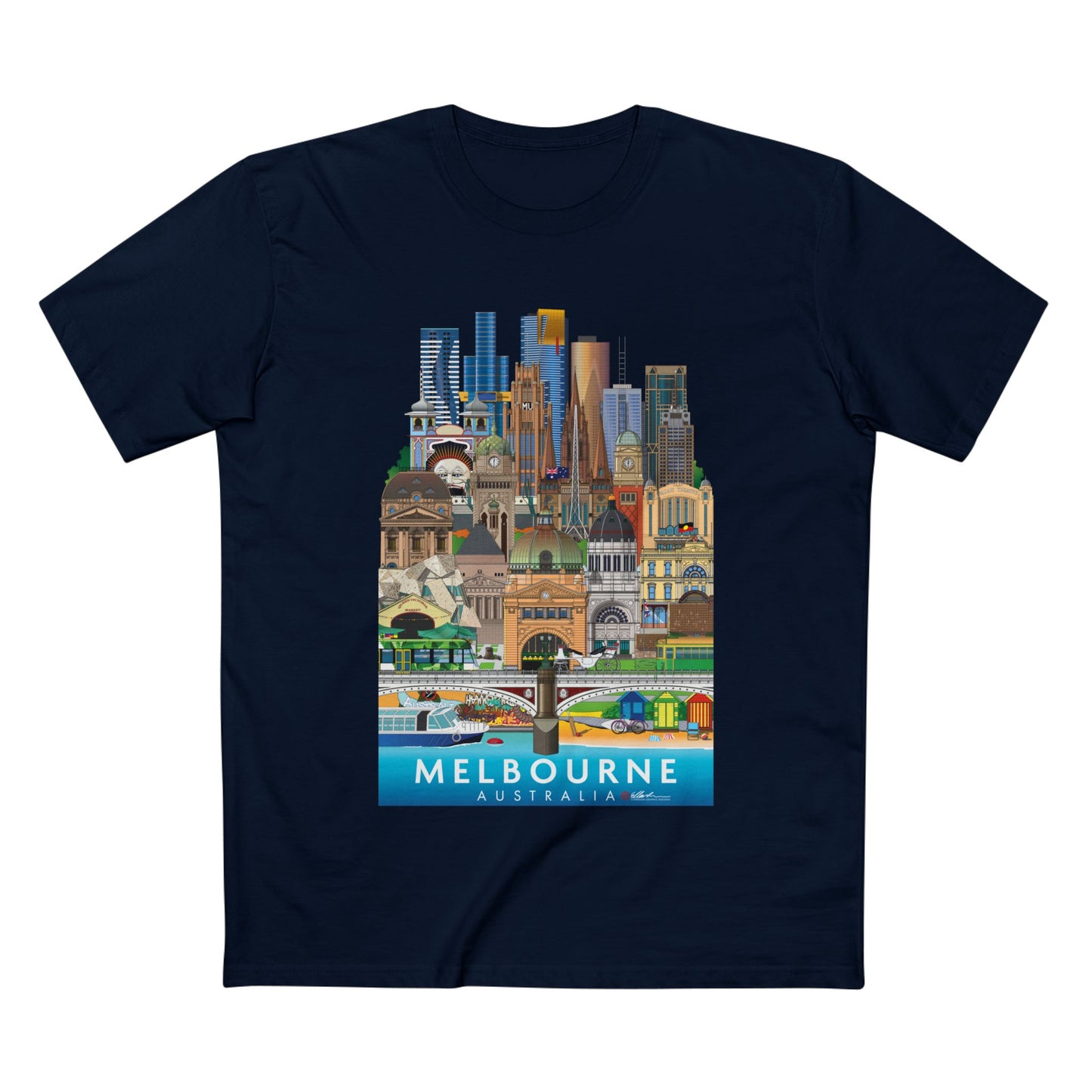 Melbourne Australia Graphic Adult Staple Tee Unisex