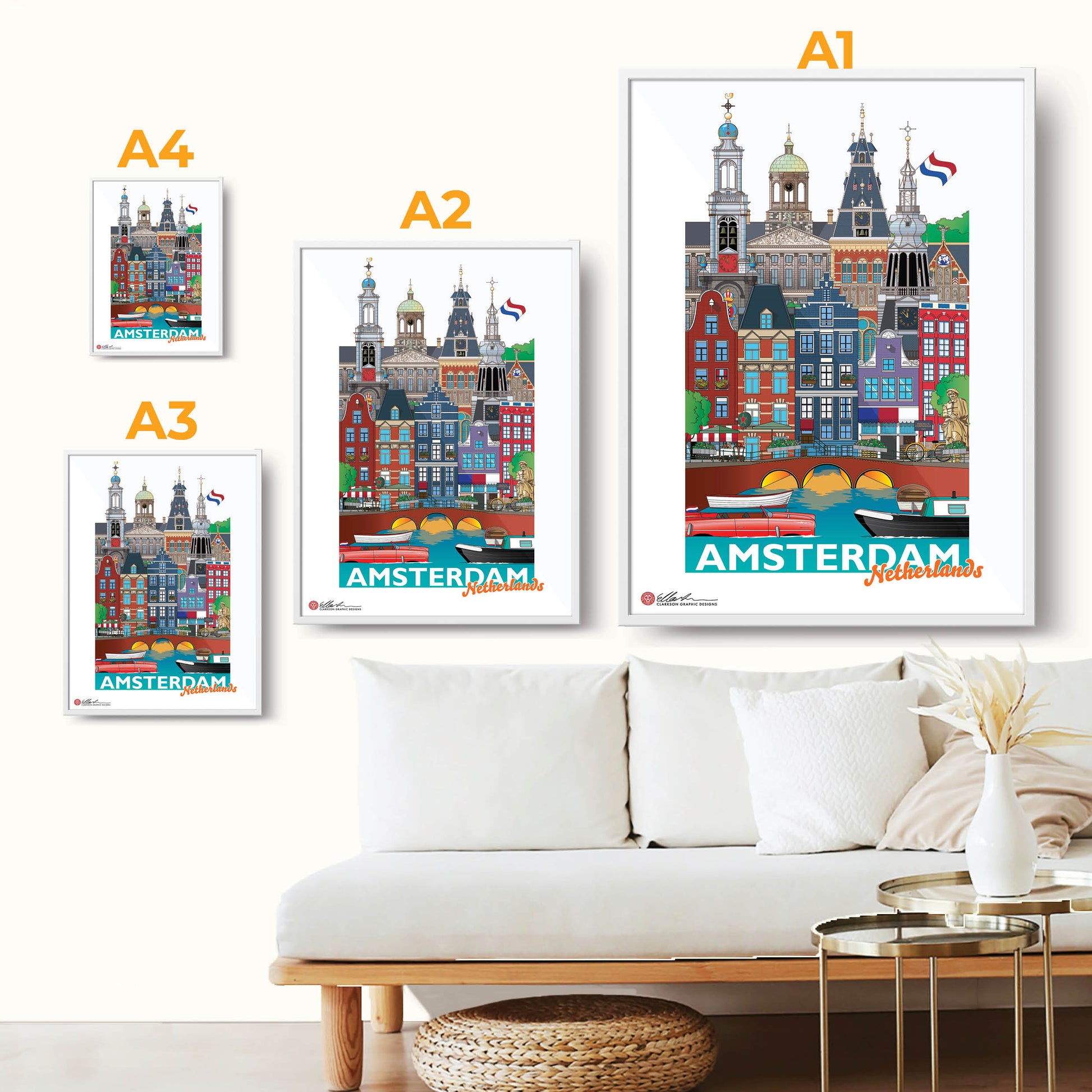 Amsterdam Netherlands artwork various sizes