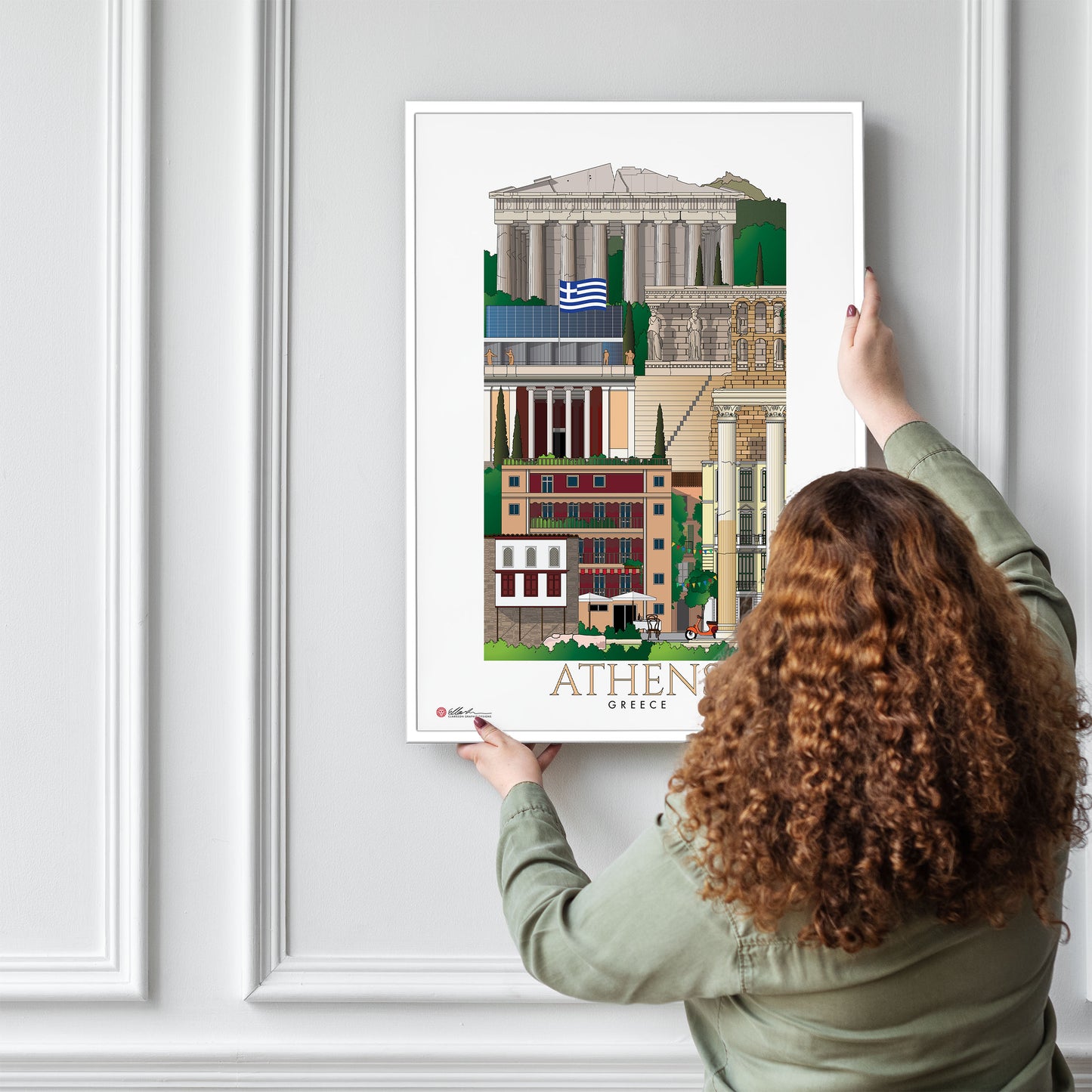 Athens Greece WORLDSCAPE COLLECTIVE print souvenir hung