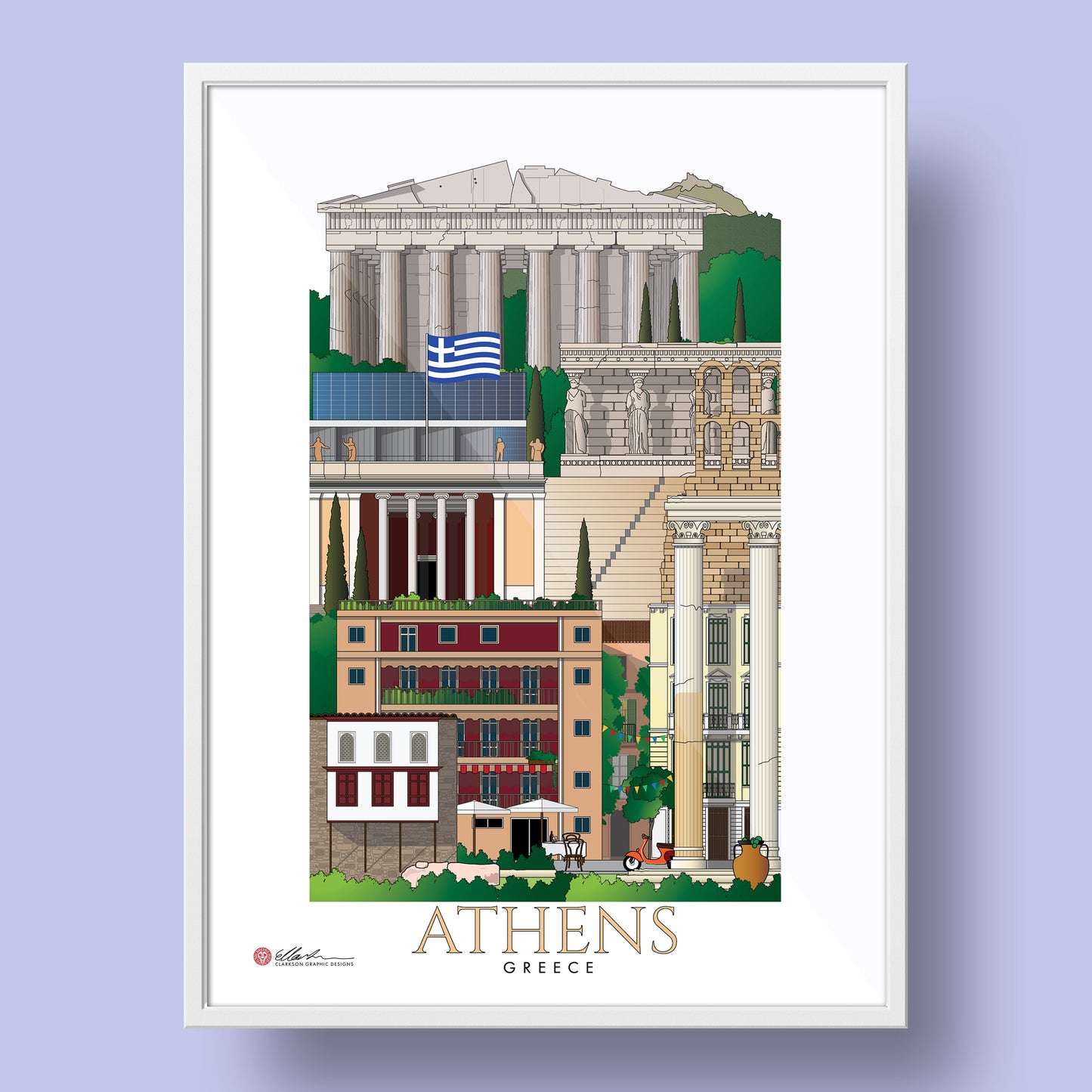 Athens Greece WORLDSCAPE COLLECTIVE print souvenir