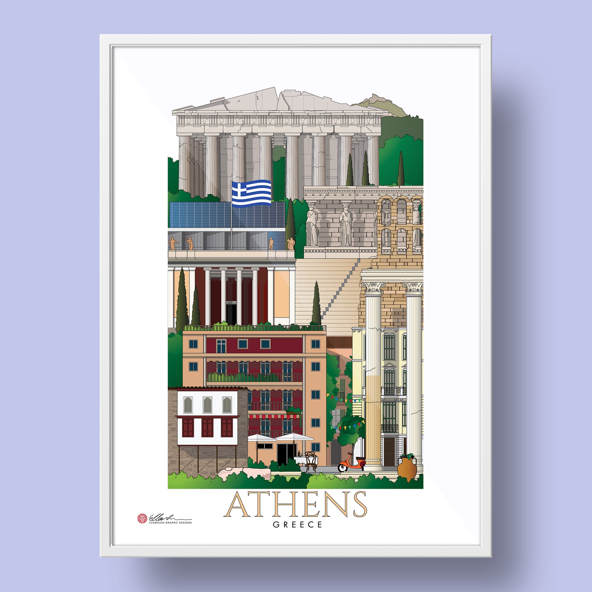 Athens Greece WORLDSCAPE COLLECTIVE print souvenir