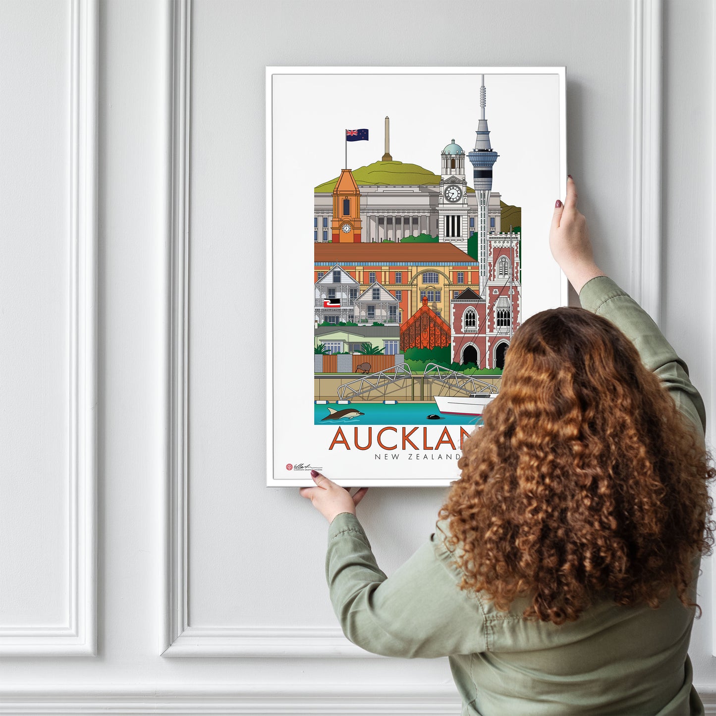WORLDSCAPE COLLECTIVE Auckland New Zealand artwork Framed print