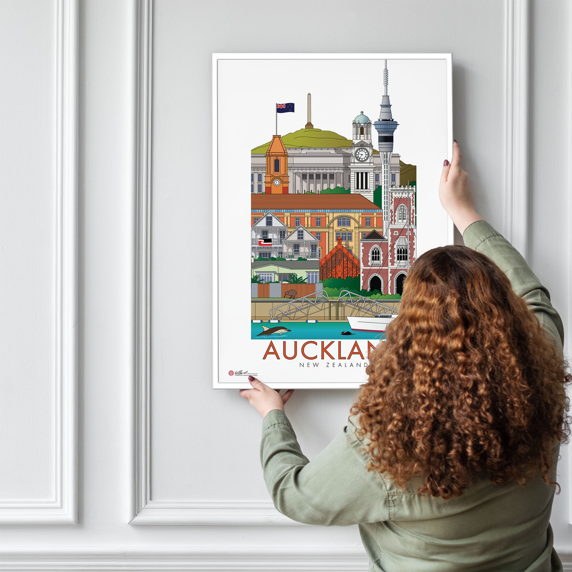 WORLDSCAPE COLLECTIVE Auckland New Zealand artwork Framed print
