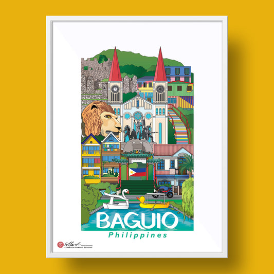 Baguio Philippines artwork souvenir front