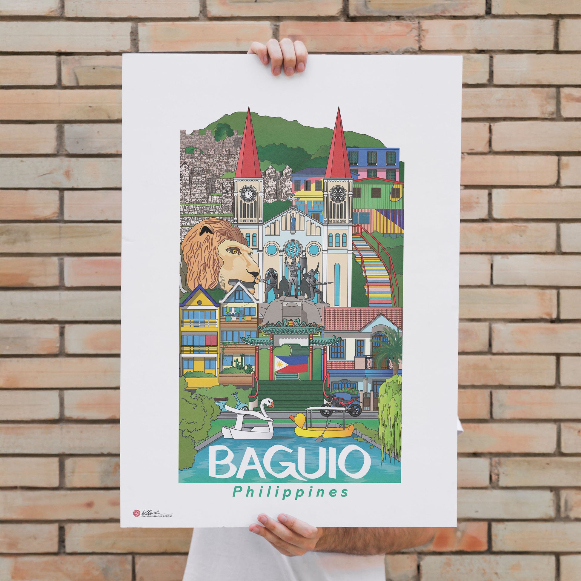 Baguio Philippines artwork souvenir unframed