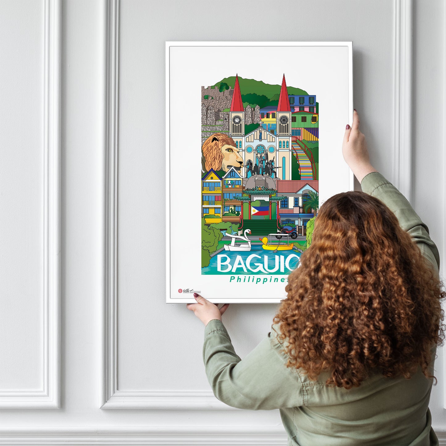 Baguio Philippines artwork souvenir wall hanging