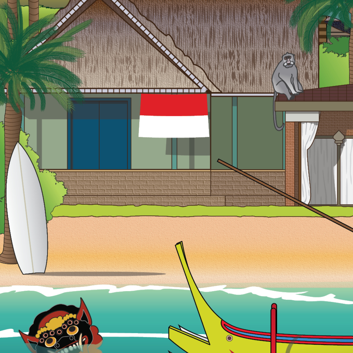 Bali Indonesia souvenir print artwork expanded3
