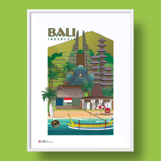 Bali Indonesia souvenir print artwork