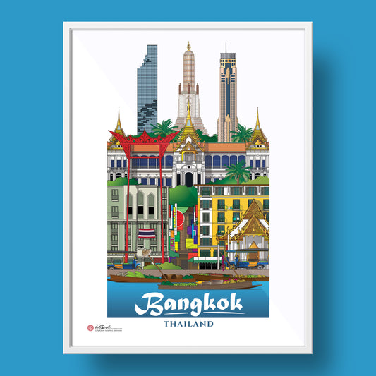 Bangkok Thailand souvenir artwork print