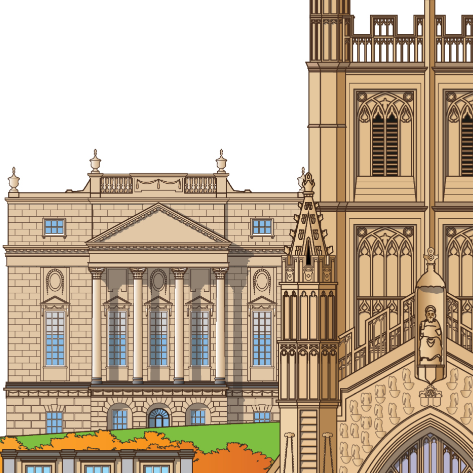 Bath England UK Britain WORLSCAPE COLLECTIVE artwork souvenir print expanded