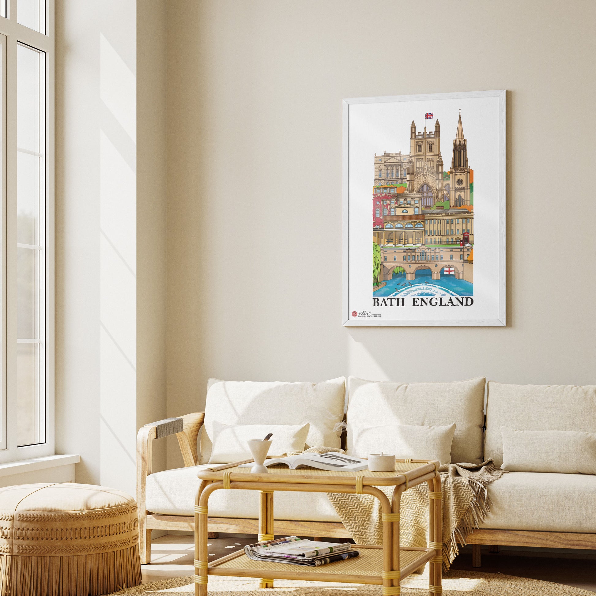 Bath England UK Britain WORLSCAPE COLLECTIVE artwork souvenir print on wall