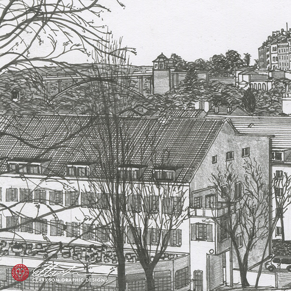 BERN Switzerland White & Black