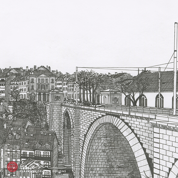 BERN Switzerland White & Black