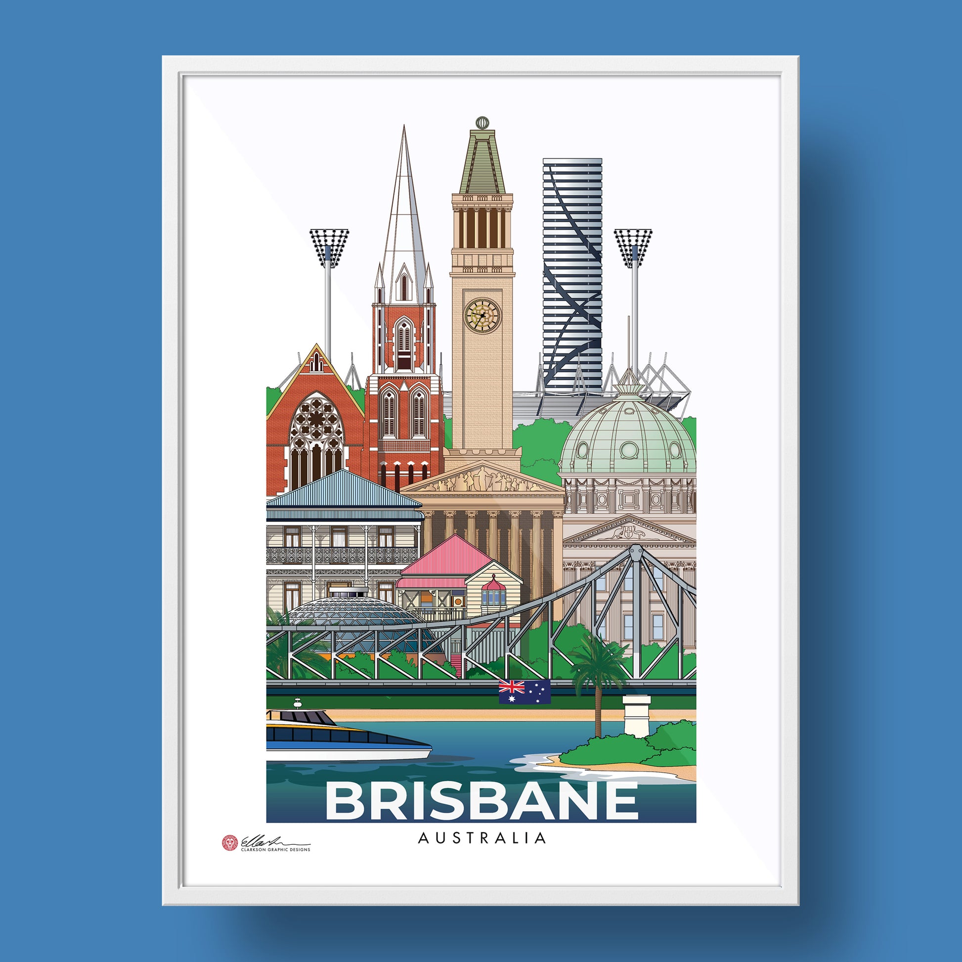 Queensland Australia collection Brisbane Sunshine Coast Gold Coast framed print brisbane framed print