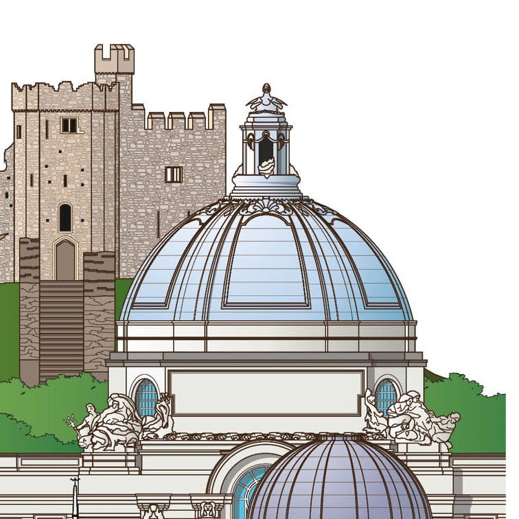 Cardiff Wales worldscape artwork souvenir expanded 2