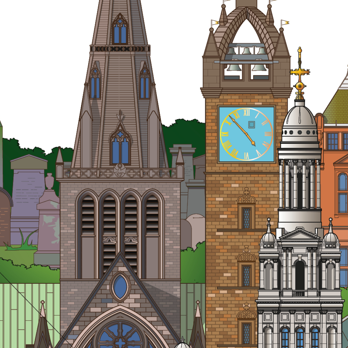 Glasgow illustration close-up view1