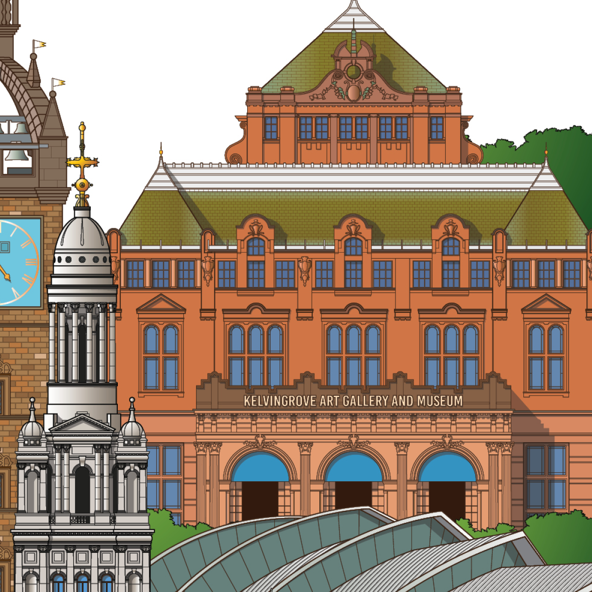 Glasgow illustration close-up view2