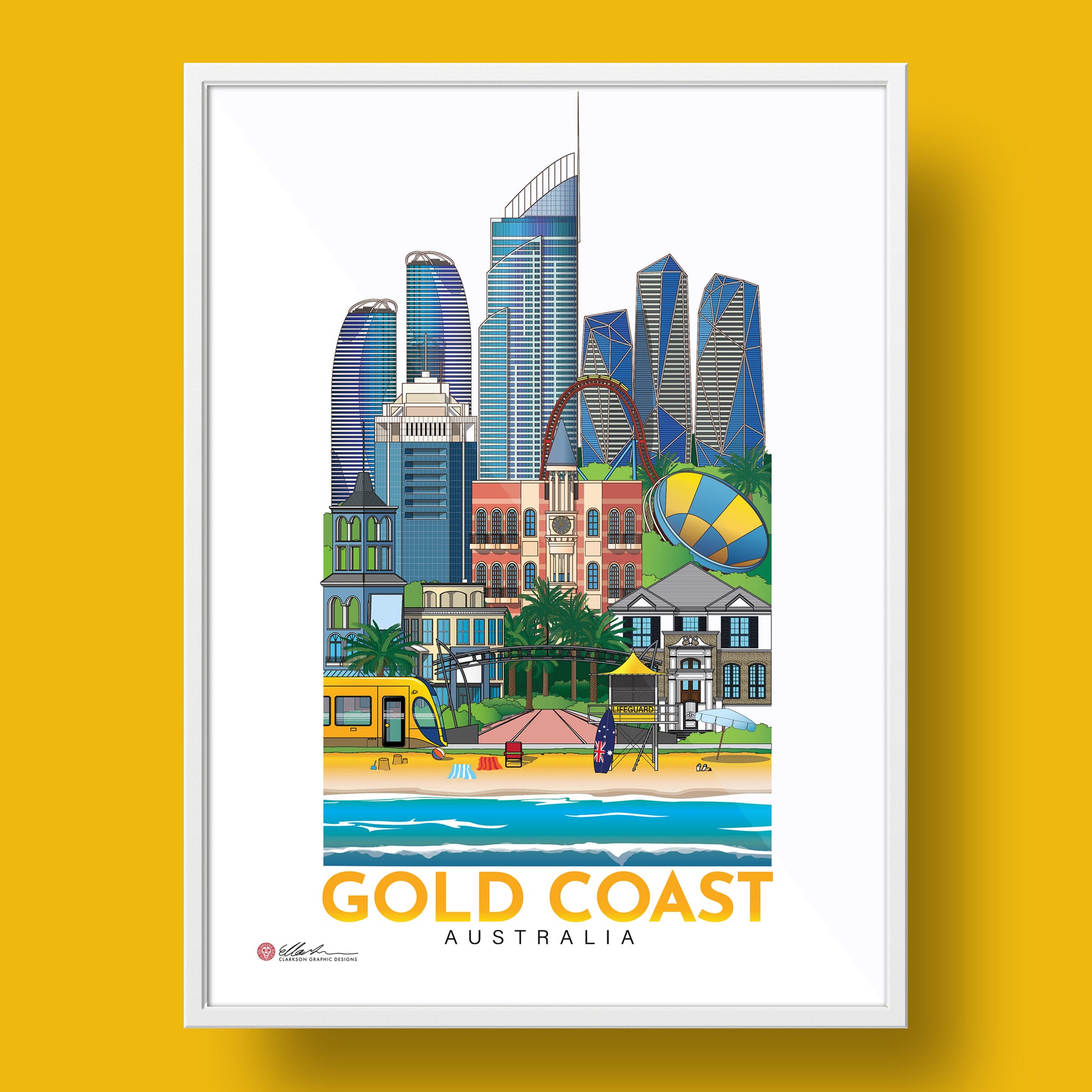 Queensland Australia collection Brisbane Sunshine Coast Gold Coast framed print gold coast framed print