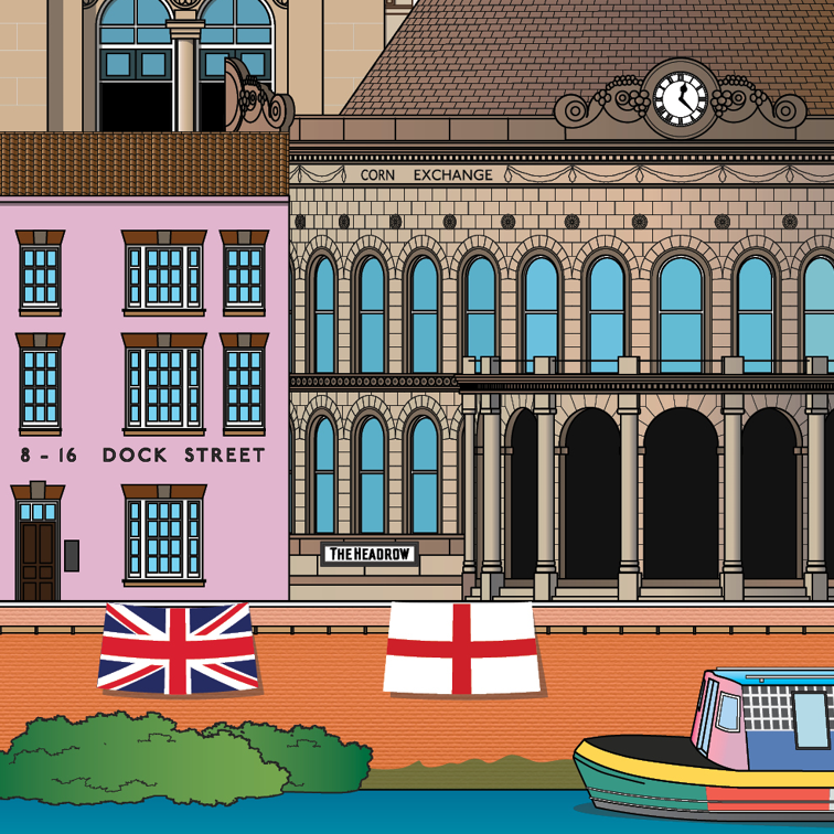 Leeds England worldscape artwork souvenir expanded 3