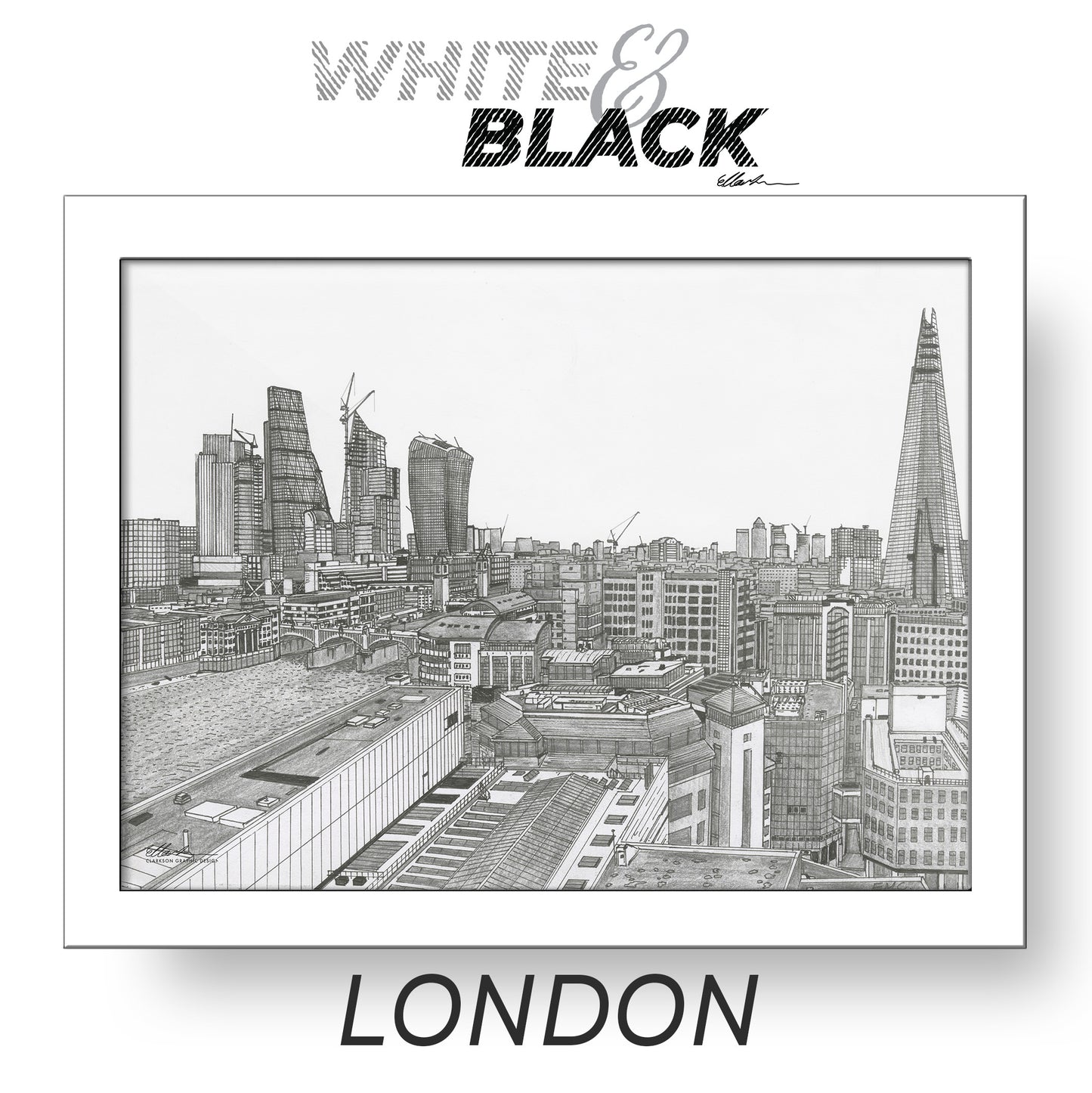 LONDON England White & Black