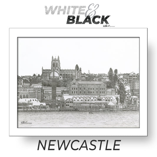 NEWCASTLE Australia White & Black