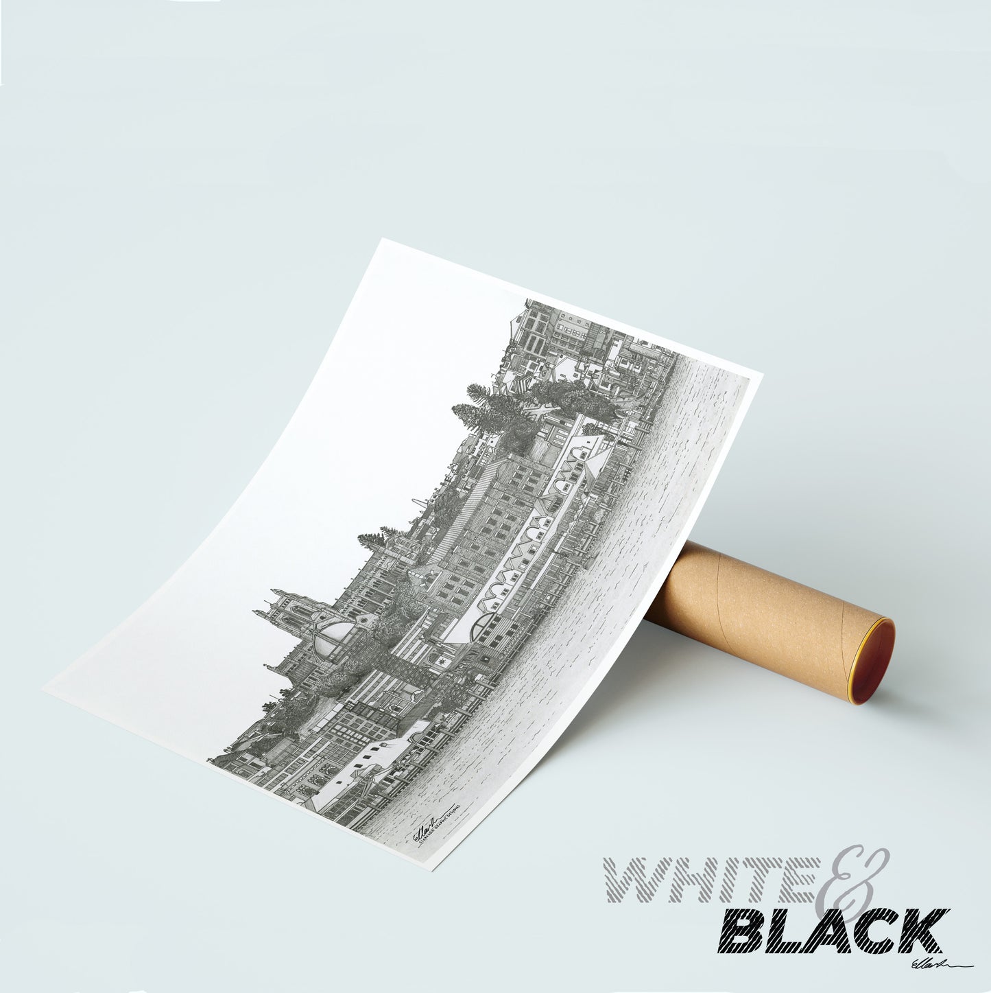 NEWCASTLE Australia White & Black