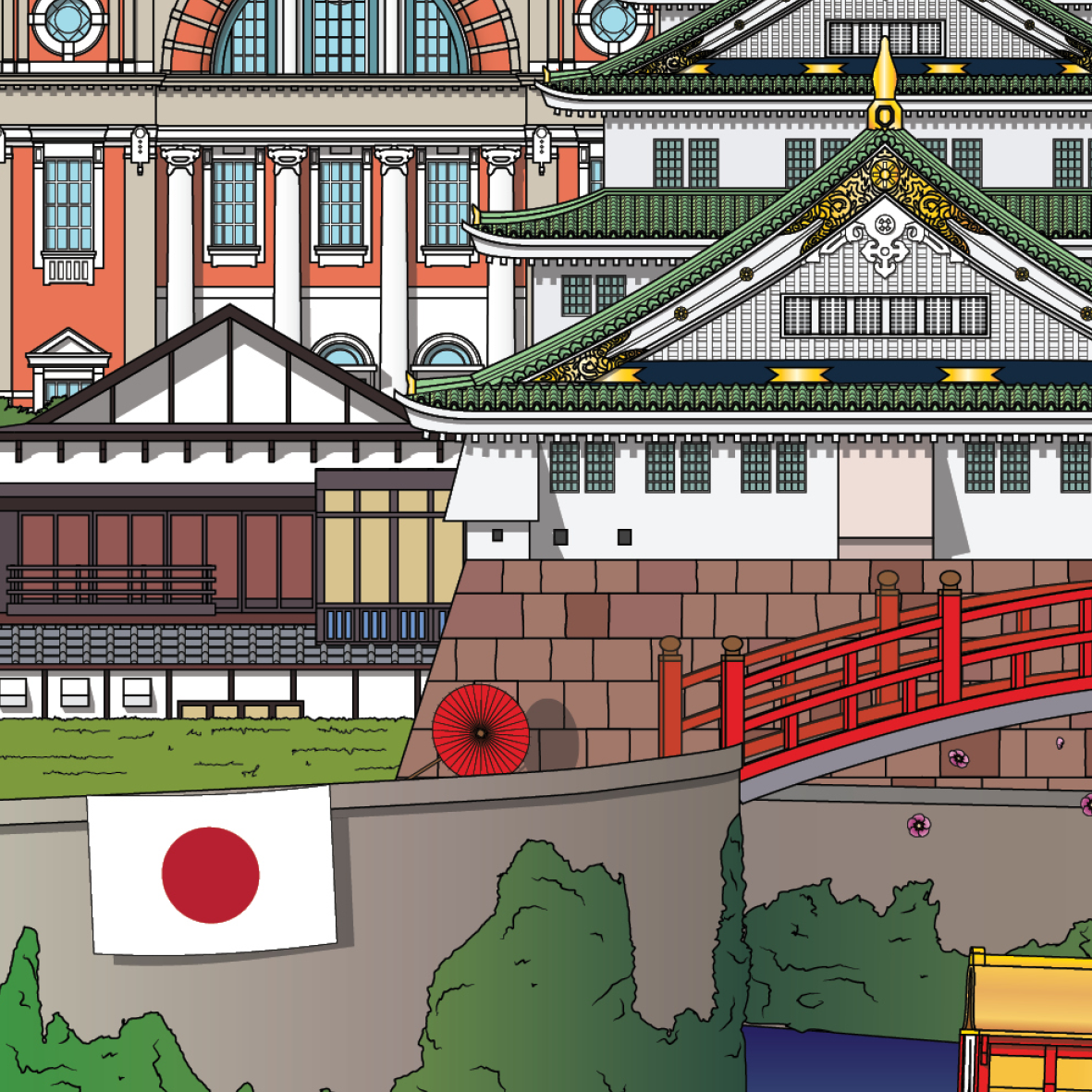 Osaka Japan artwork souvenir expanded 3