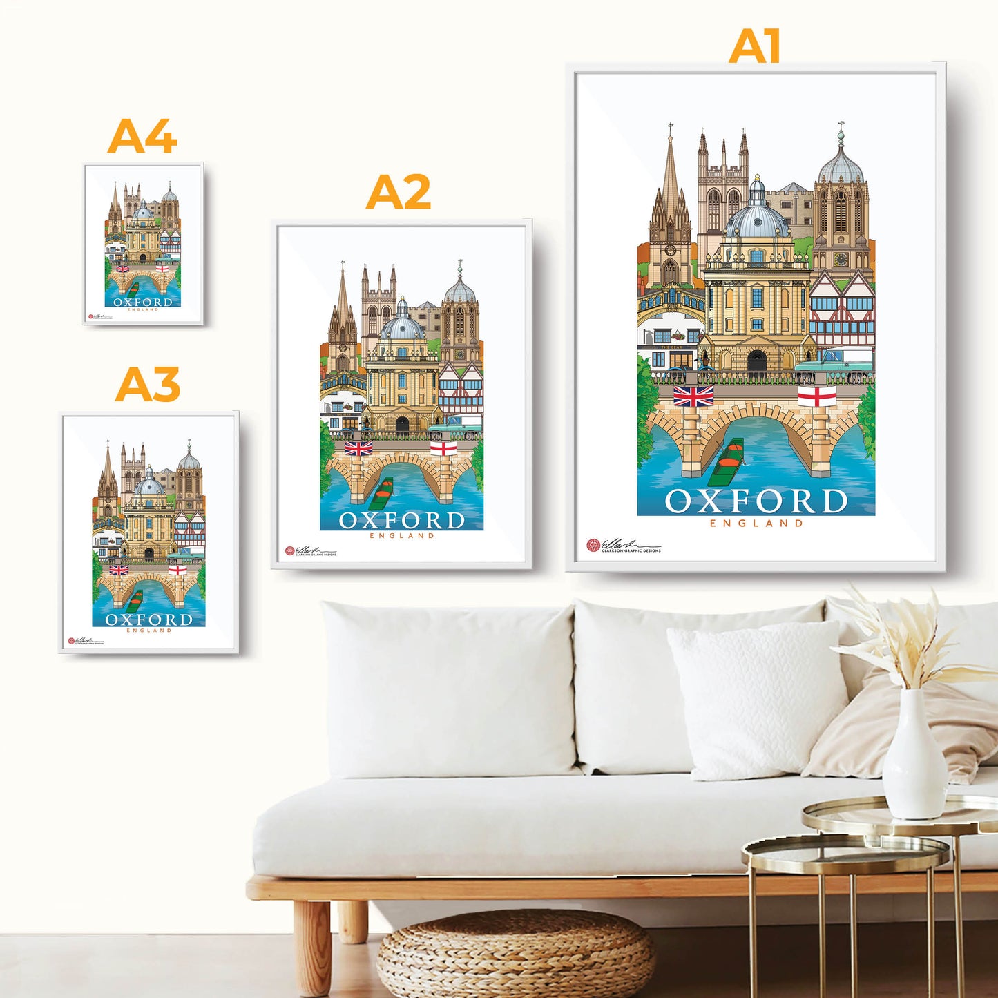 Oxford England worldscape souvenir multi frame guide