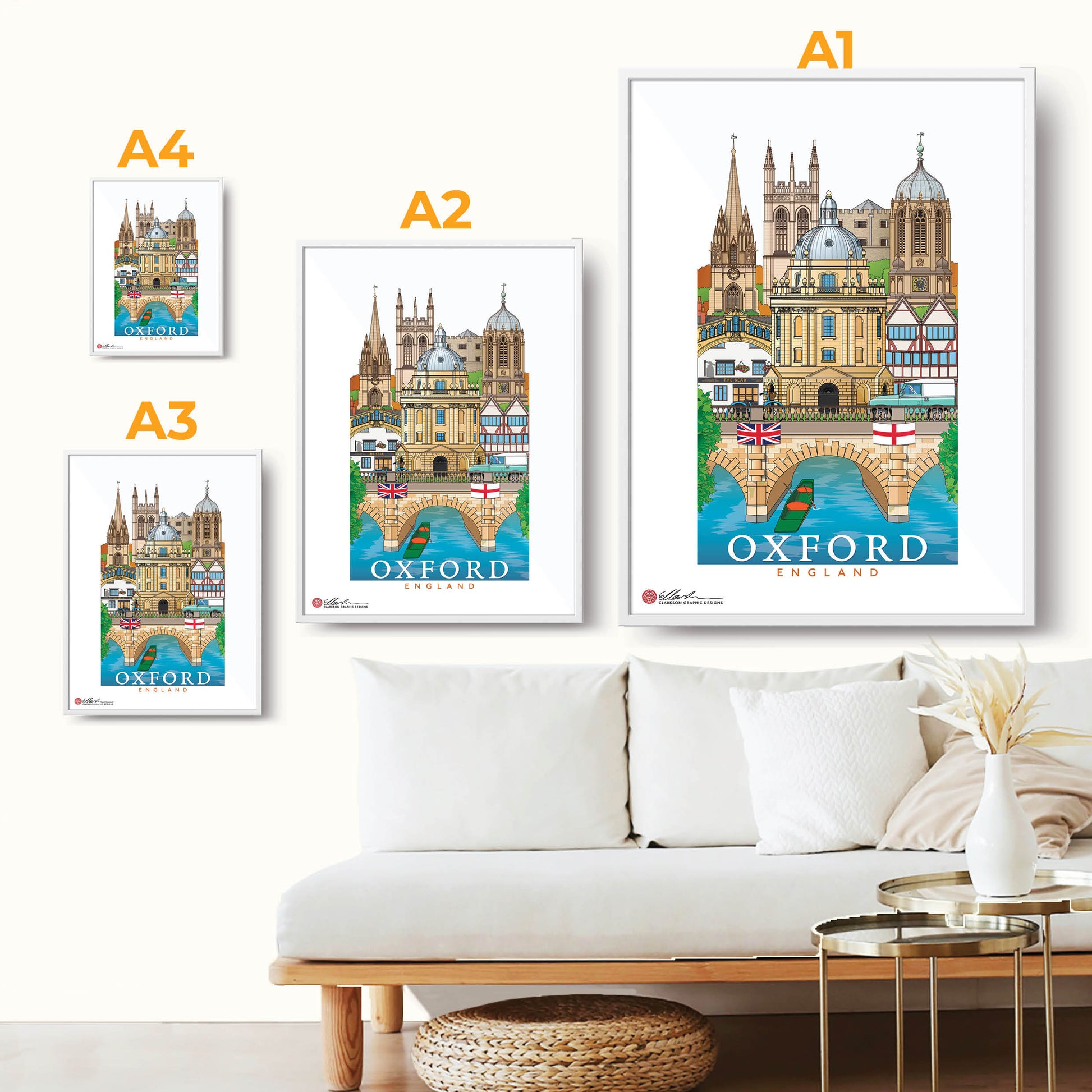 Oxford England worldscape souvenir multi frame guide