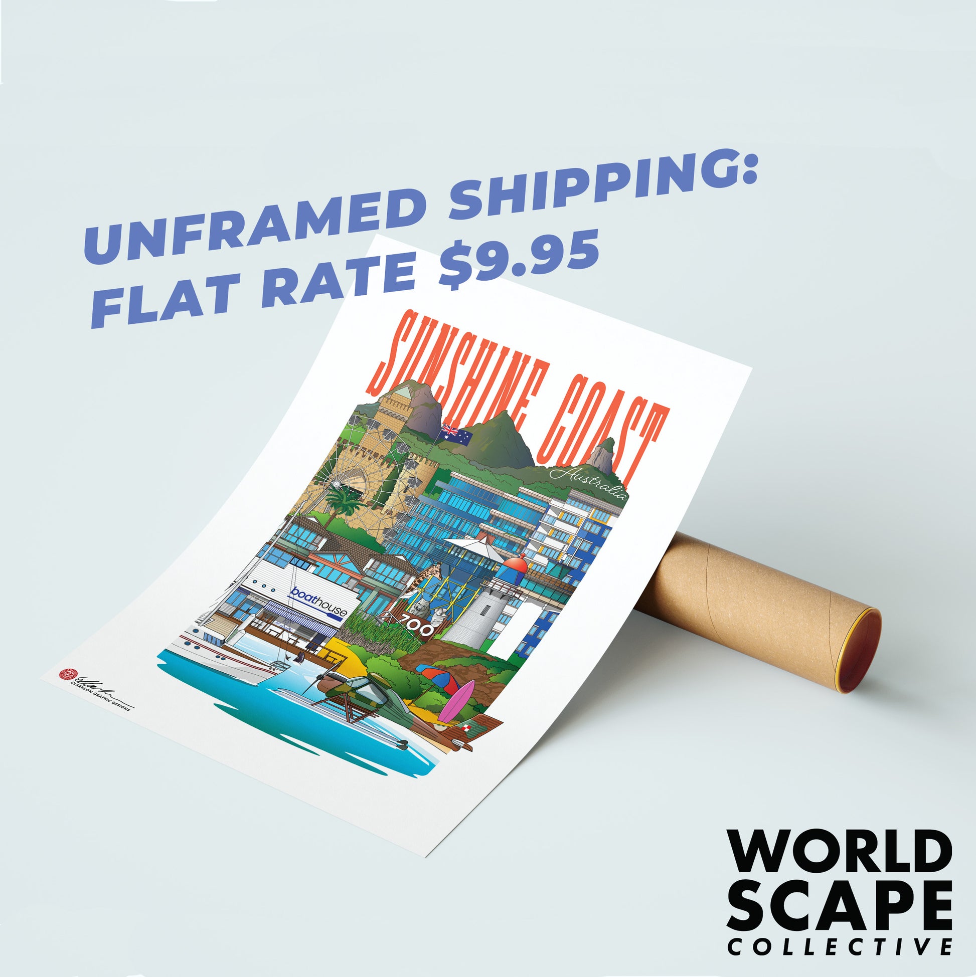 Queensland Australia collection Brisbane Sunshine Coast Gold Coast framed print unframed sunshine coast