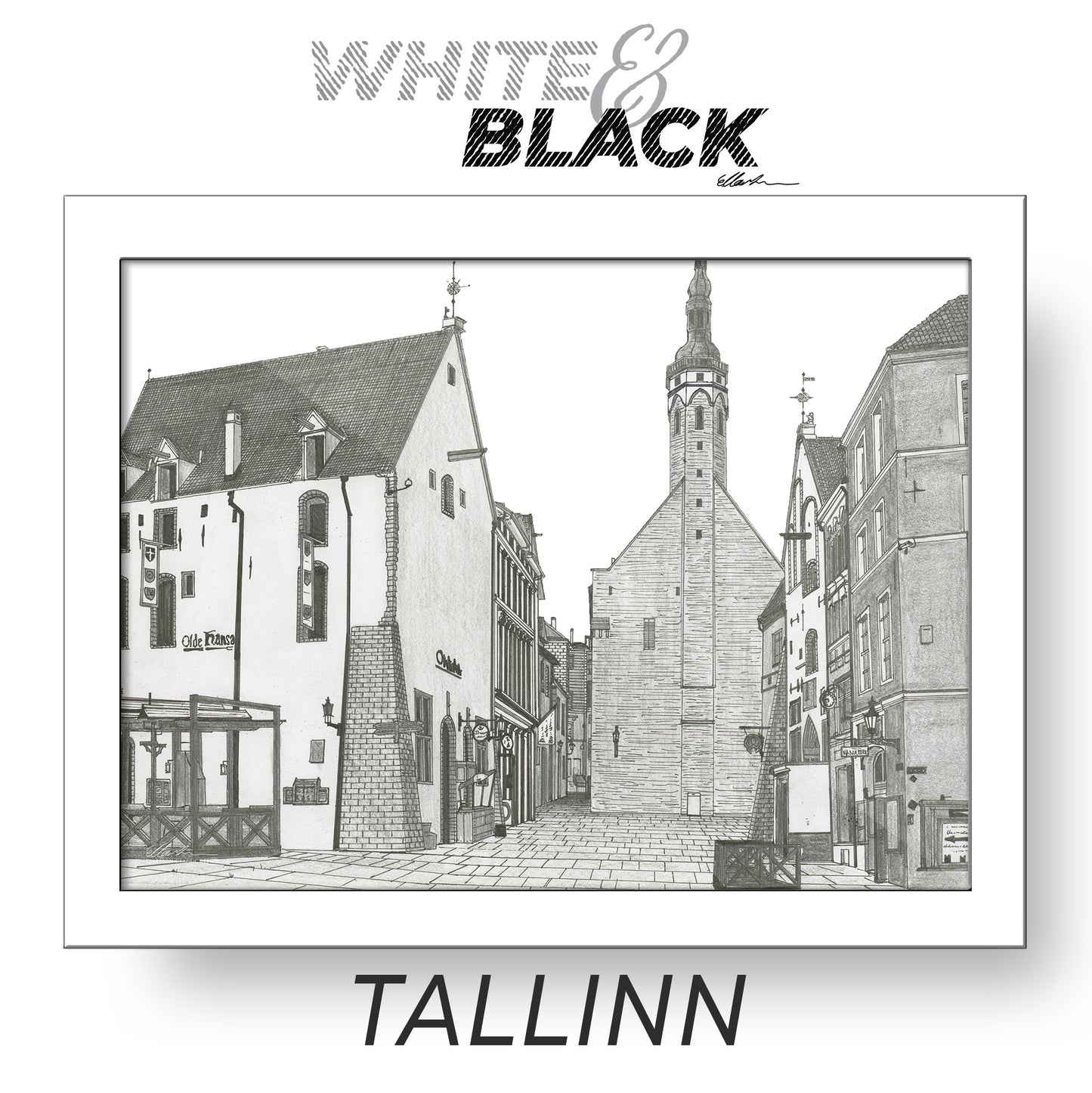 TALLINN Estonia White & Black