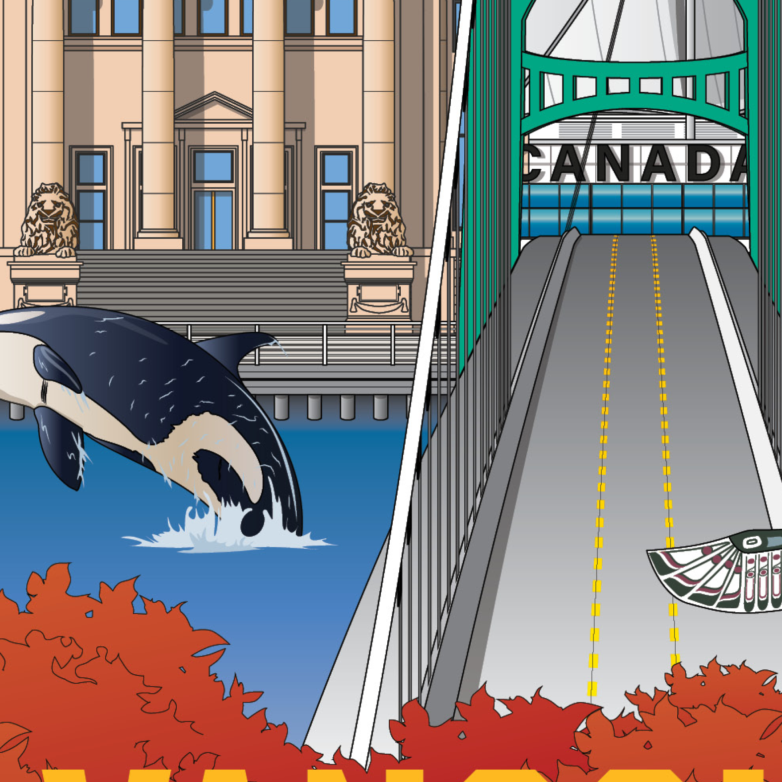 Illustration of a Vancouver skyline with buildings expanded