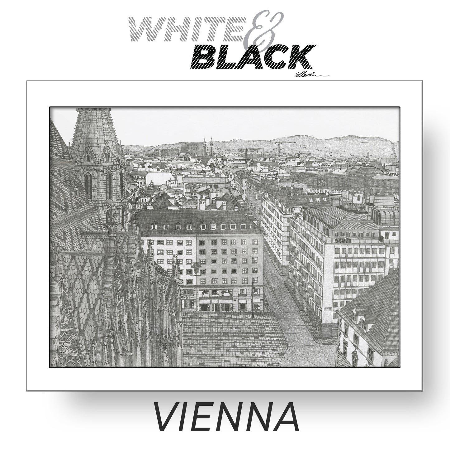 VIENNA Austria White & Black