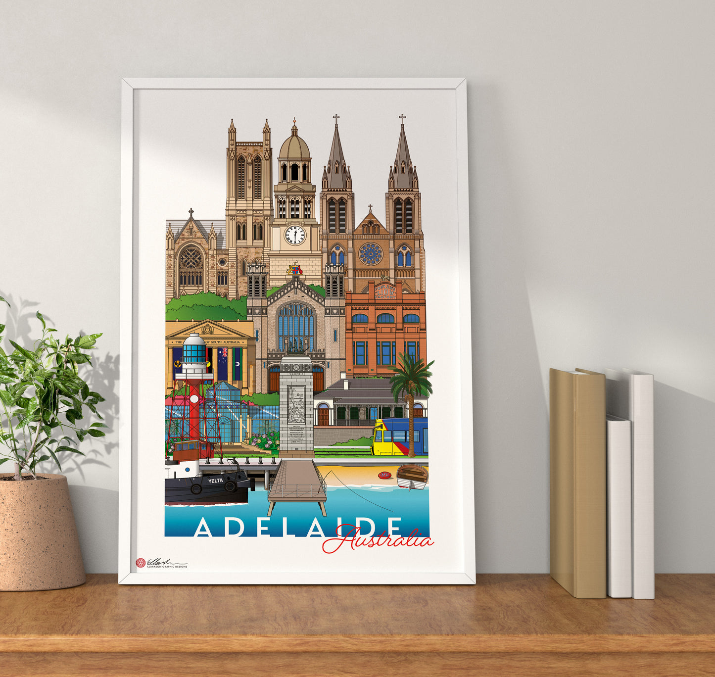 Adelaide South Australia artwork framed wall art