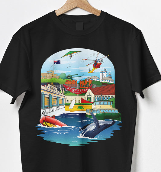 NEWCASTLE BEACHES T-SHIRT UNISEX