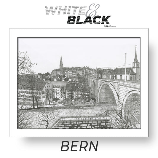 BERN Switzerland White & Black