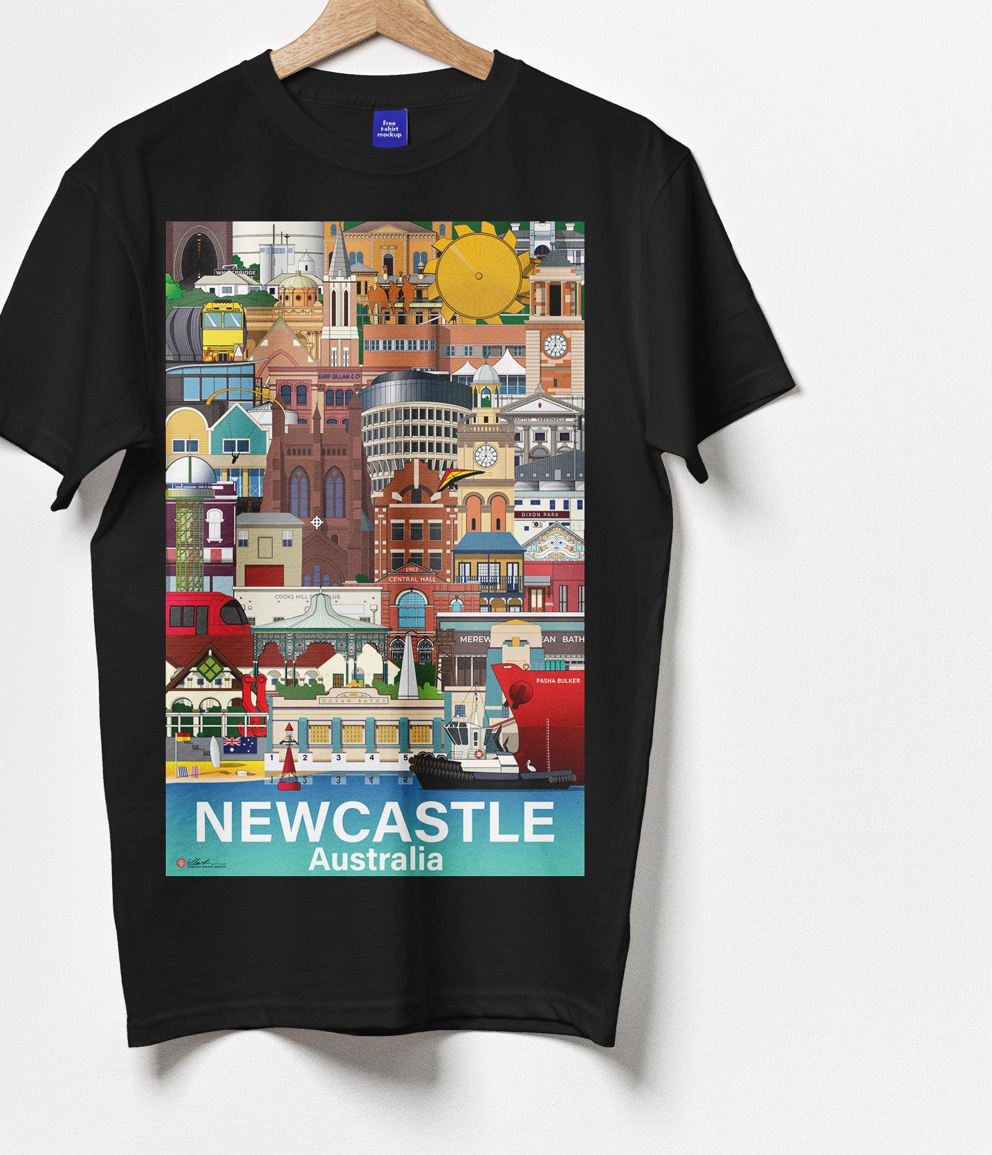 NEWCASTLE T-SHIRT MEN BLACK