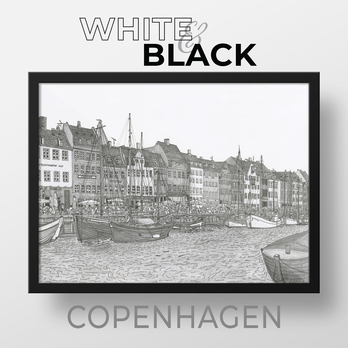 COPENHAGEN Denmark White & Black