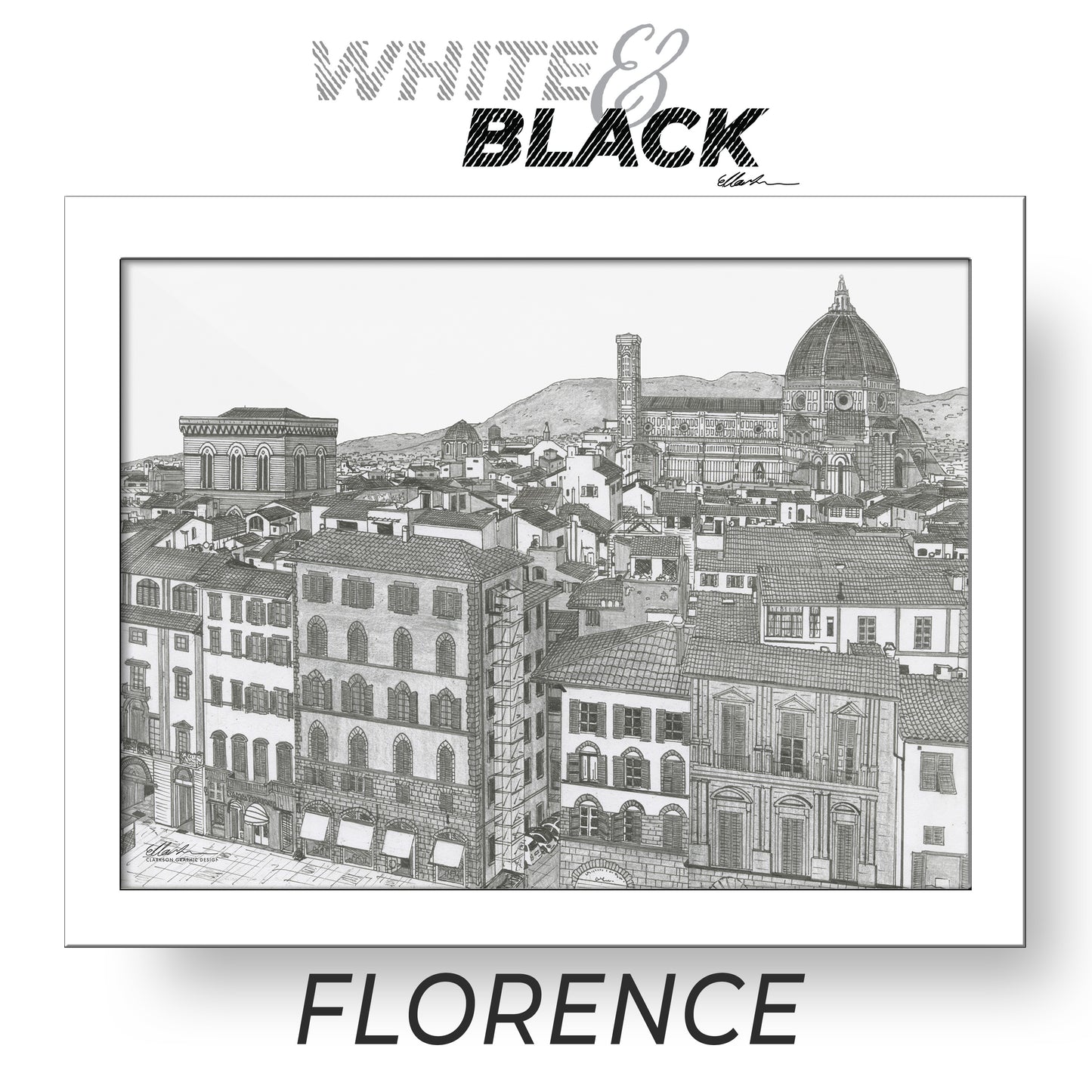 FLORENCE Italy White & Black