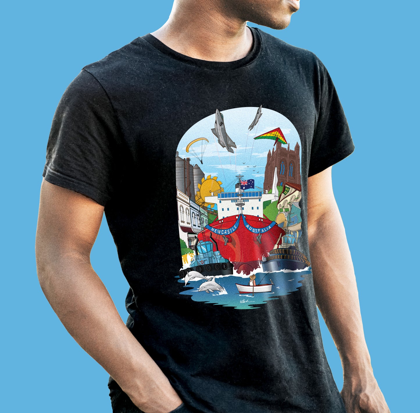 NEWCASTLE HARBOUR T-SHIRT UNISEX