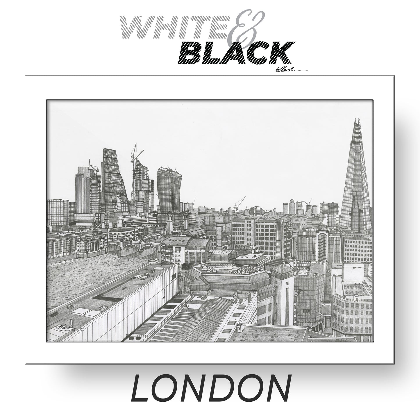 LONDON England White & Black