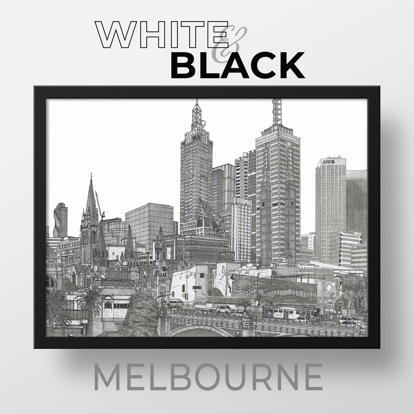 MELBOURNE Australia White & Black