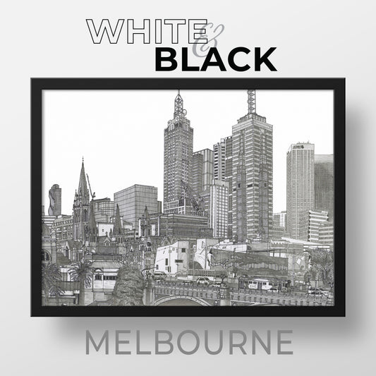 MELBOURNE Australia White & Black