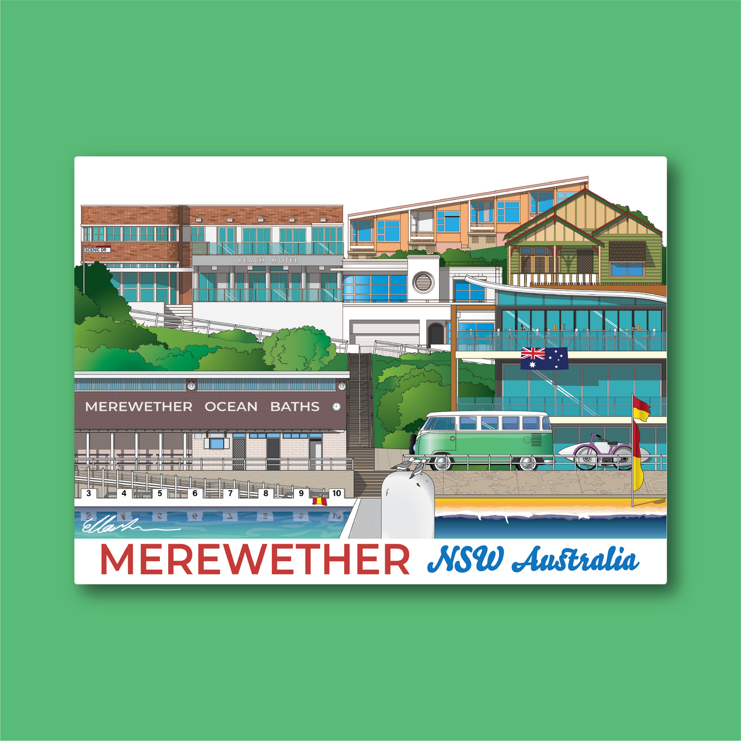 MEREWETHER NSW Australia MAGNET