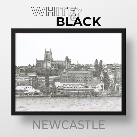 NEWCASTLE Australia White & Black