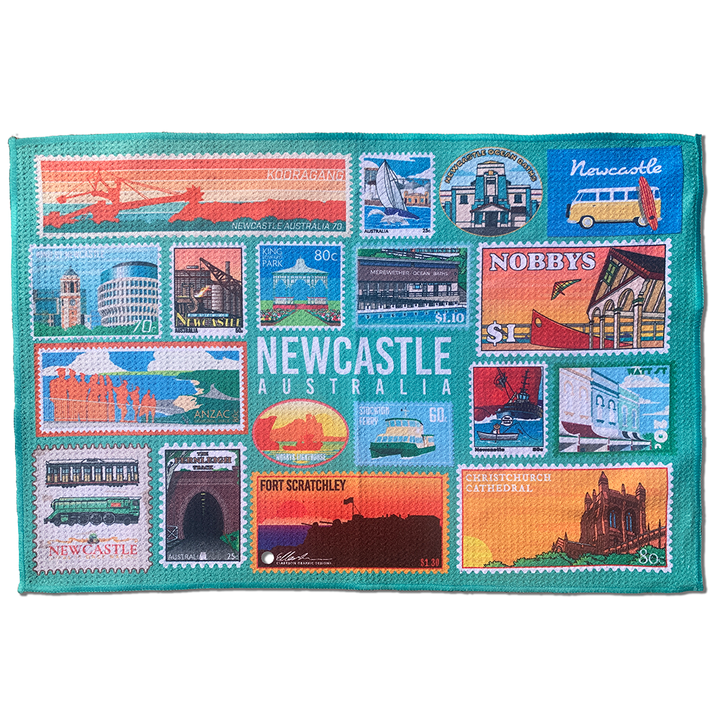 NEWCASTLE TEA TOWEL Stamp Edition