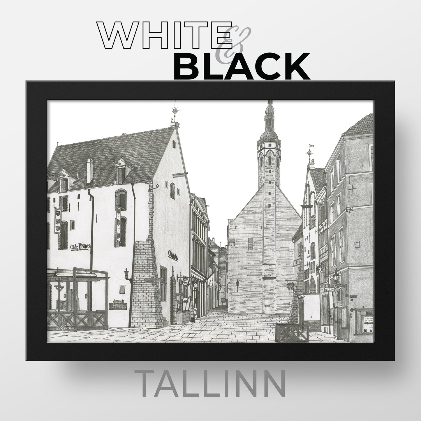 TALLINN Estonia White & Black